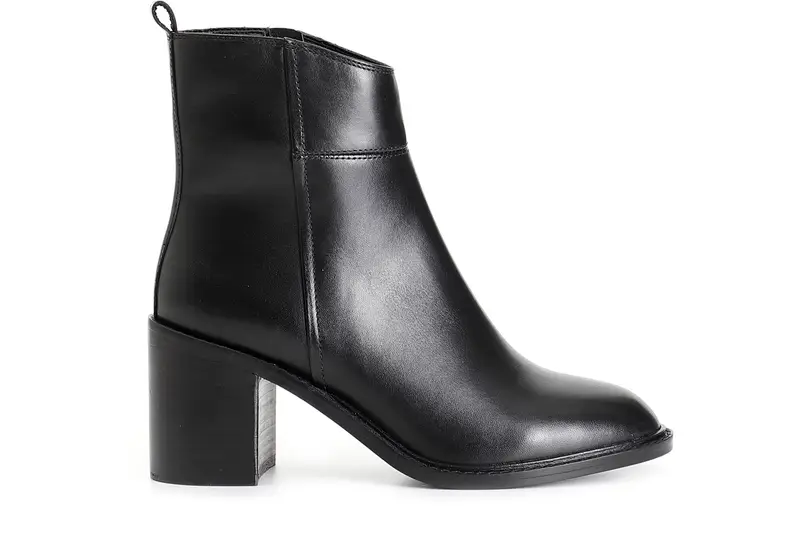 tronchetto da donna in pelle nero