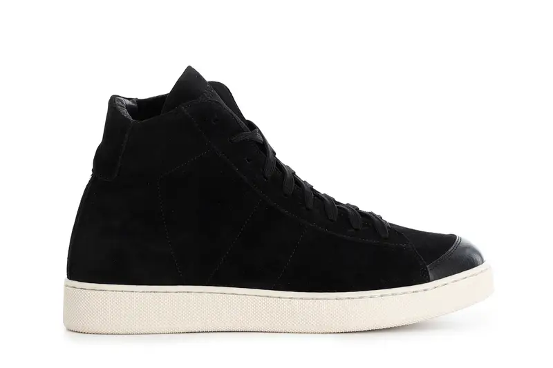 tronchetto da uomo in camoscio nero