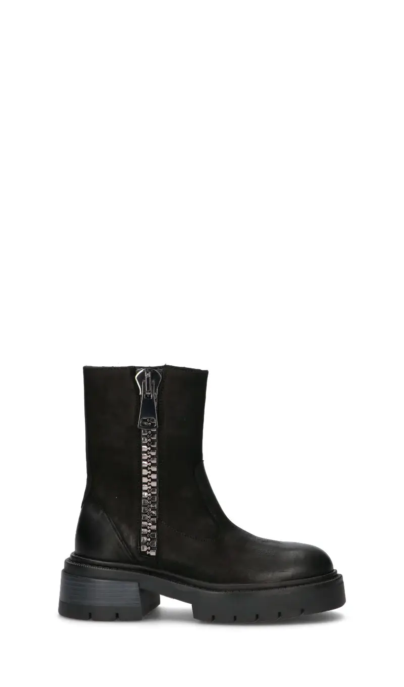 Tronchetto donna nero in nabuk Vario