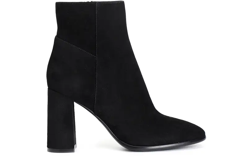 tronchetto in camoscio nero