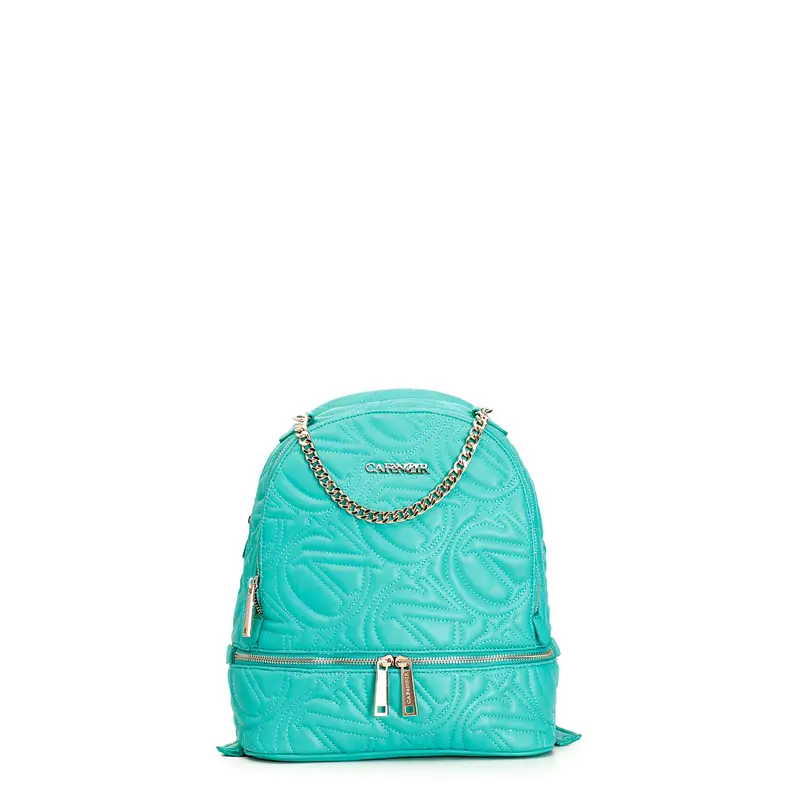 zaino con pattern cafènoir trapuntato all-over acqua marina