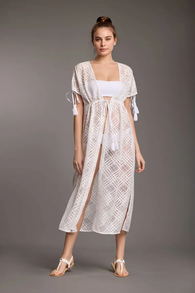 CAFTANO LUNGO SHARON | Colore: Bianco | Taglia: L