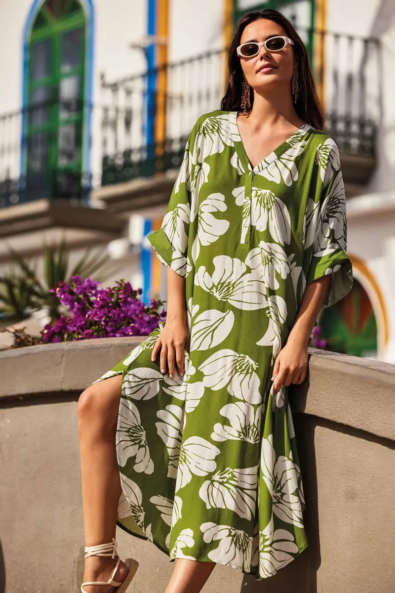 CAFTANO LUNGO ZANTE | Colore: Multi | Taglia: XL