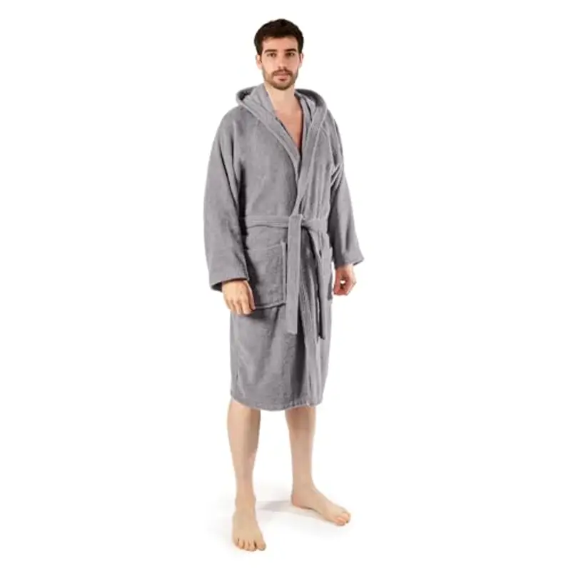 Caleffi - Accappatoio Uomo - Accappatoio Donna in Spugna di Cotone - Accappatoio Uomo Spugna Con Cappuccio - Accappatoio Piscina Palestra - Morbido e Assorbente, Asciugatura Rapida