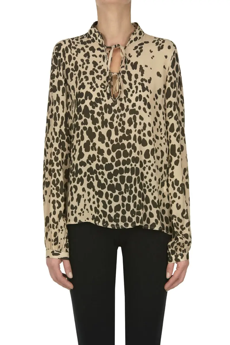 Blusa stampa animalier
