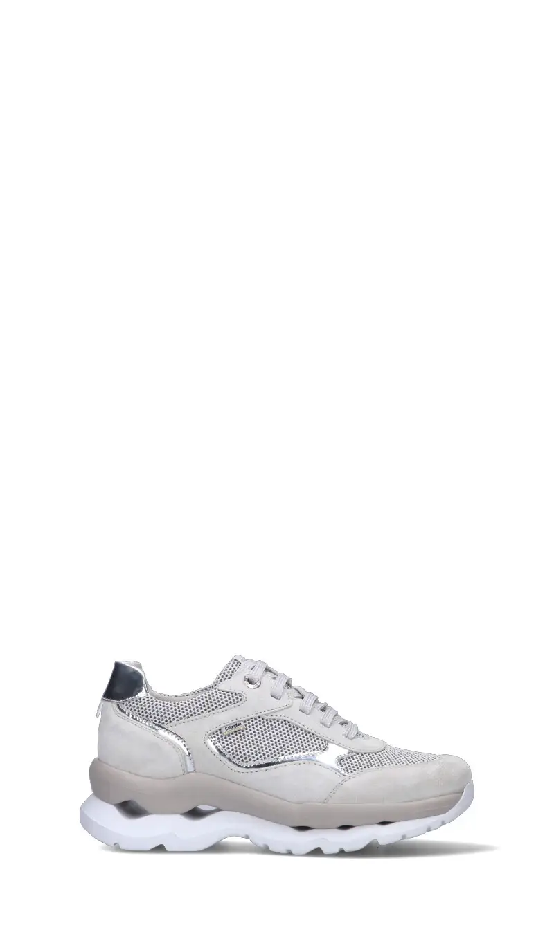 Sneaker donna grigia in pelle Vario