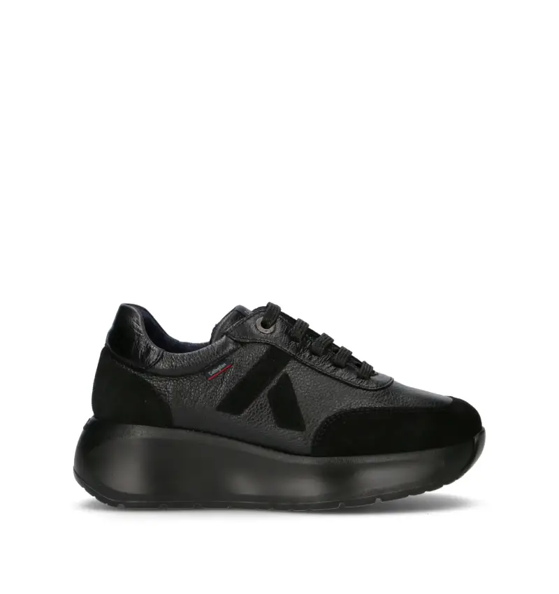 Sneaker donna nero in pelle Vario