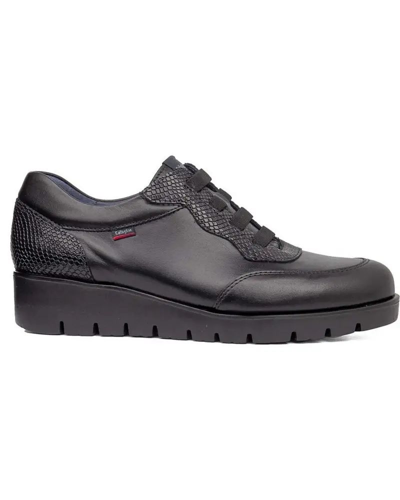 sneakers donna bari in pelle negro 58509 NERO