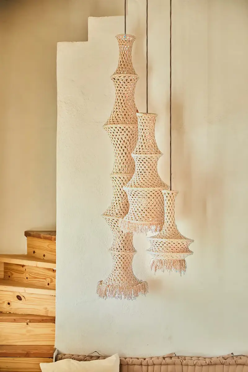 paralume per lampada a sospensione Pleko 30 x 180 cm Beige miniatura 2