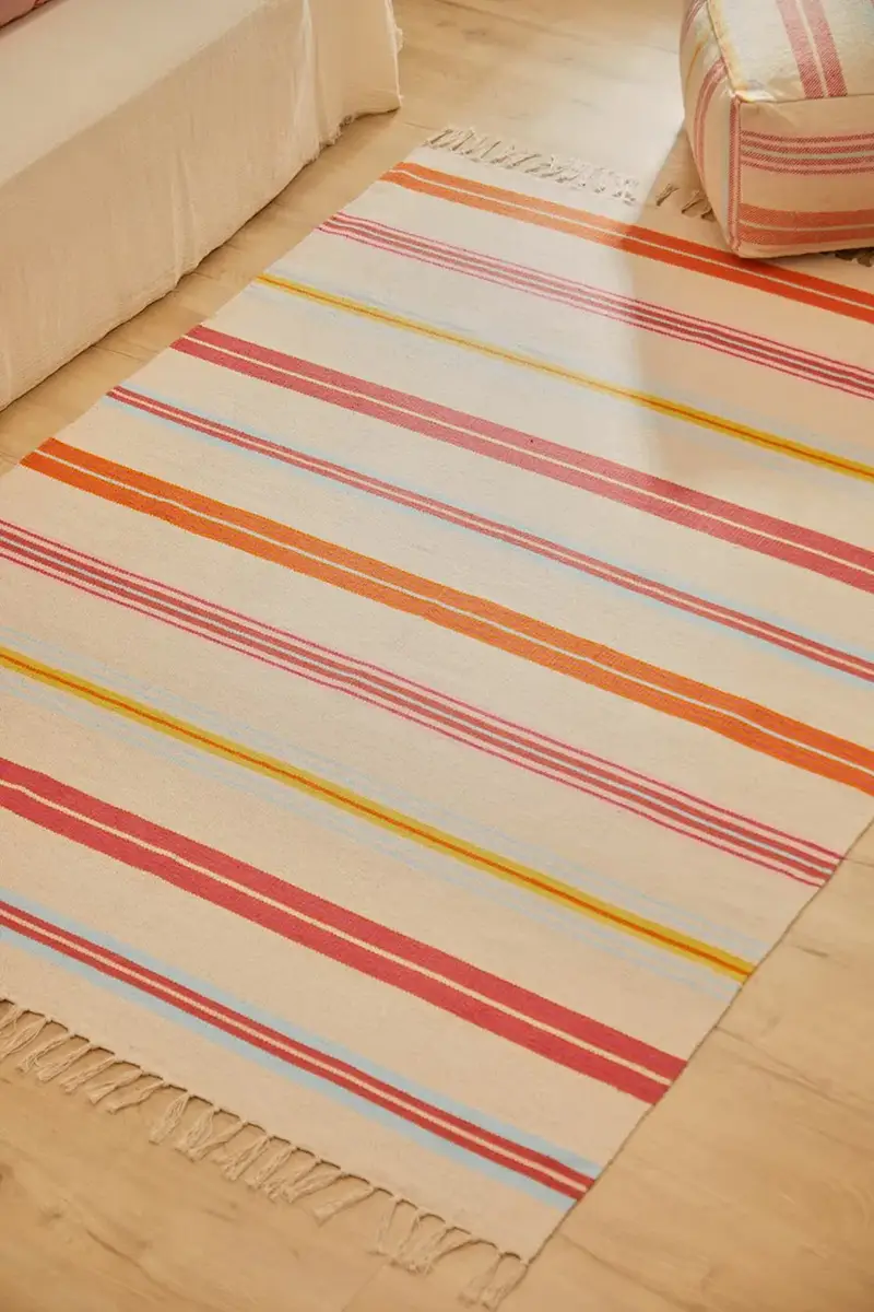 tappeto in cotone Alfombra 150 x 200 cm Multicolore miniatura 4