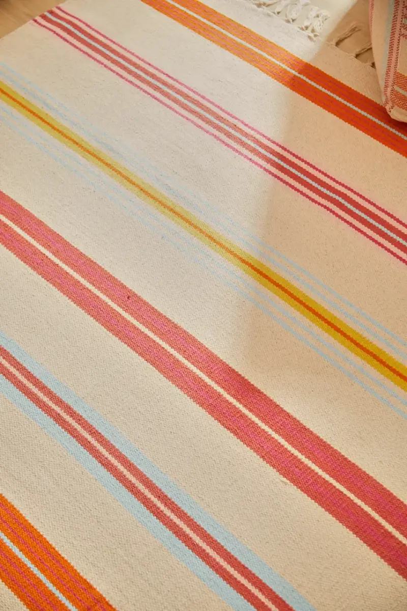 tappeto in cotone Alfombra 150 x 200 cm Multicolore miniatura 5