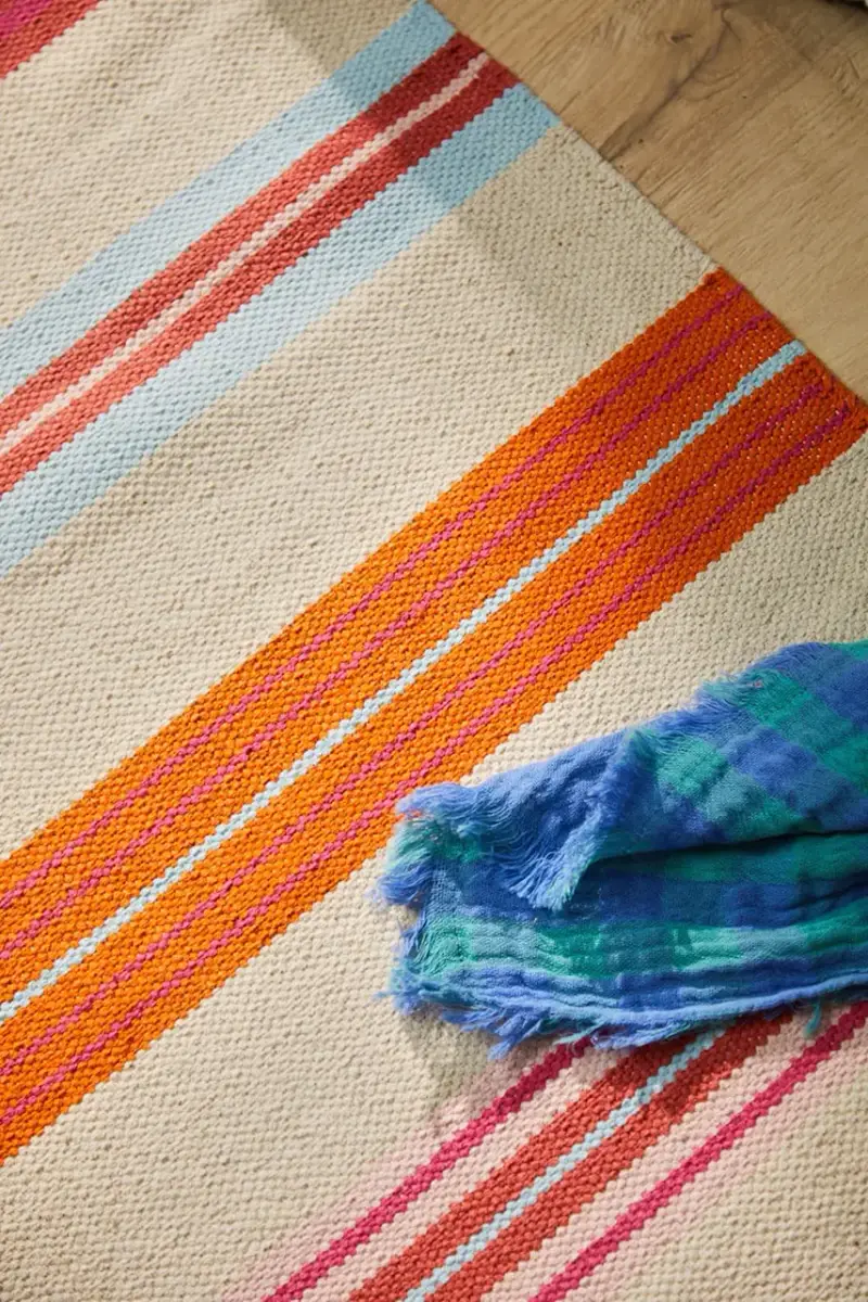 tappeto in cotone Alfombra 90 x 150 cm Multicolore miniatura 5