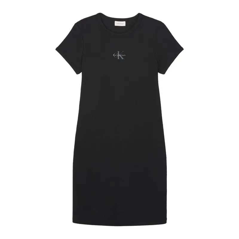 Abito Rib Logo Nero Donna XS
