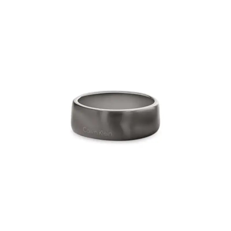 Calvin Klein Anello da uomo Collezione CK METALLIC WAVES in acciaio inossidabile e con Placcatura in Ion GunMetal (IP)
