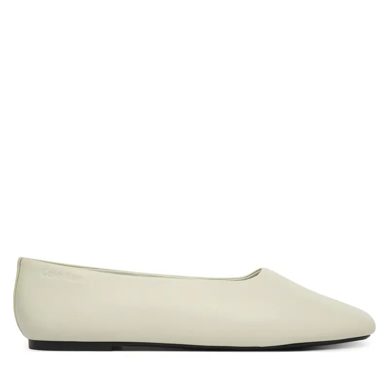 Ballerine Calvin Klein Round Ballerina Lth HW0HW02943 Bianco
