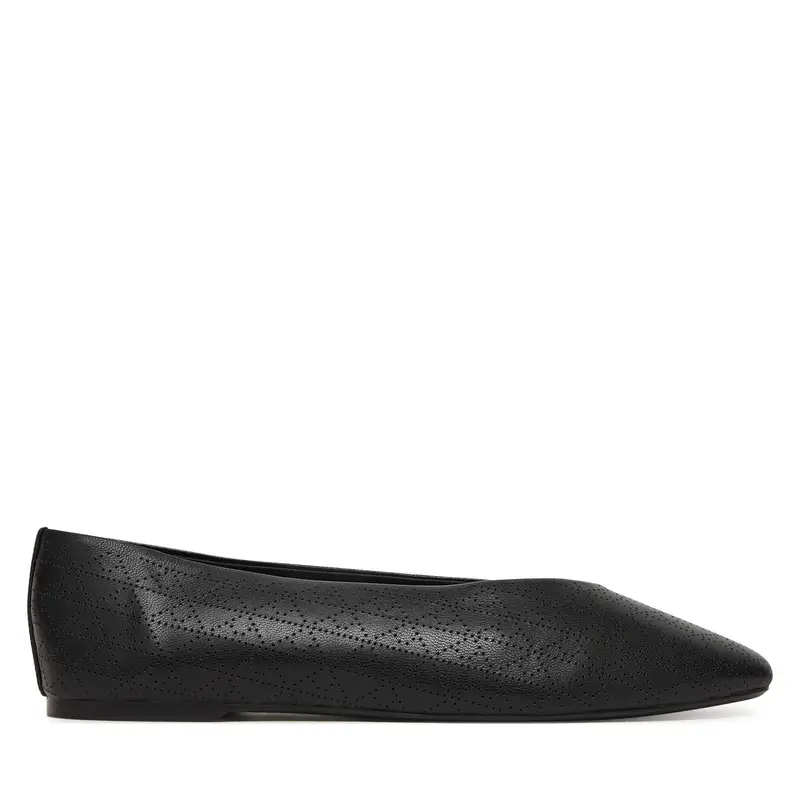 Ballerine Calvin Klein Square Ballerina Aop Lth HW0HW02936 Nero