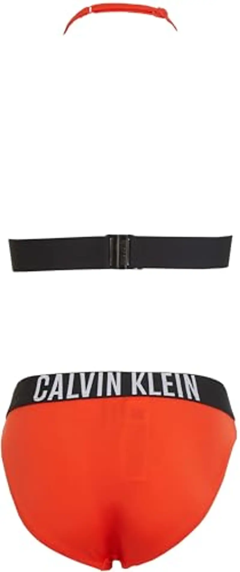 Calvin Klein Bambina Bikini Triangle Set con Fascia con Logo, Rosso (Flaming Chili), 8-10 Anni miniatura 2