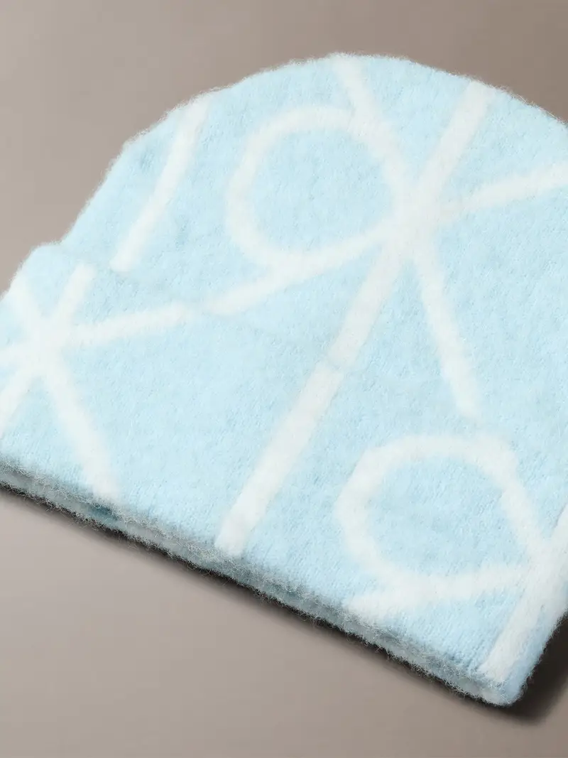 Berretto blu / bianco miniatura 3