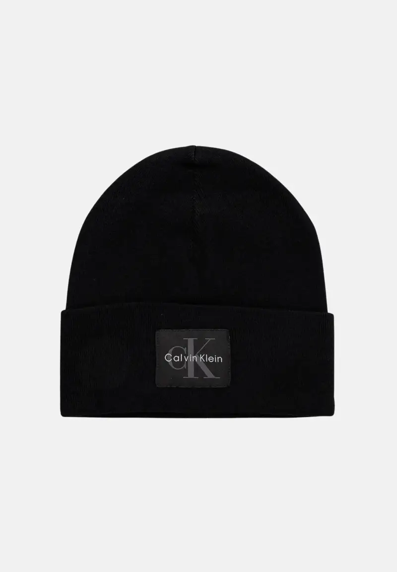 Berretto nero per uomo e donna con logo