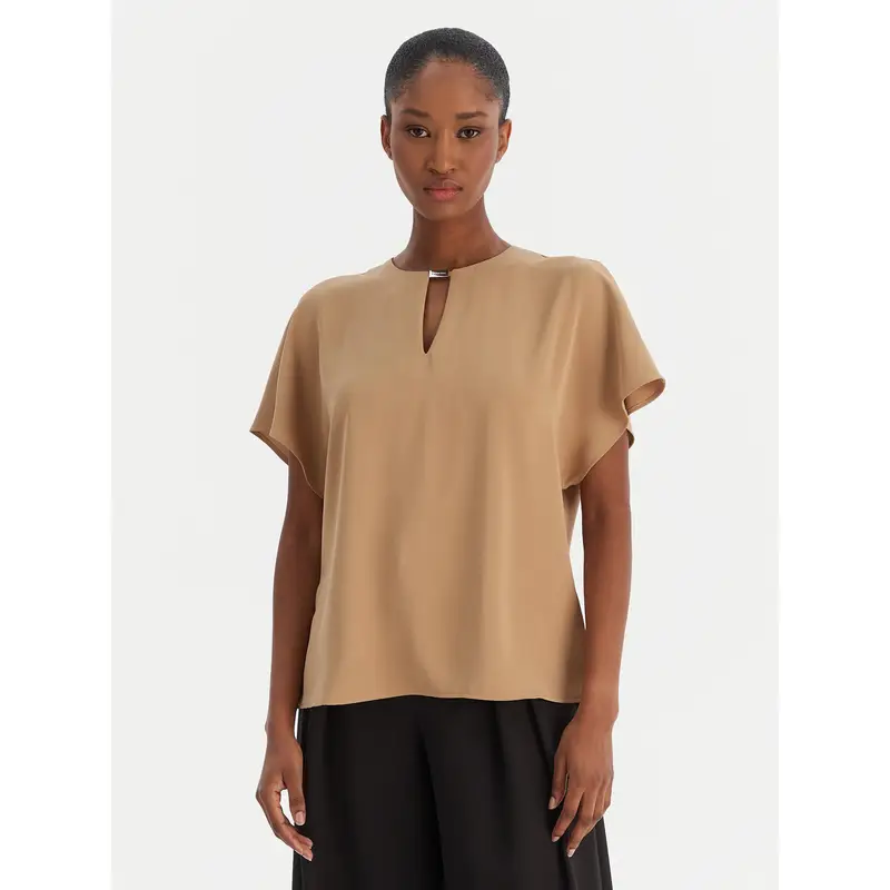 Blusa Cdc Ss Hardware LV044E902G Beige Regular Fit