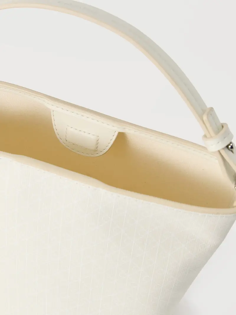 Borsa a sacco cappuccino / bianco miniatura 3