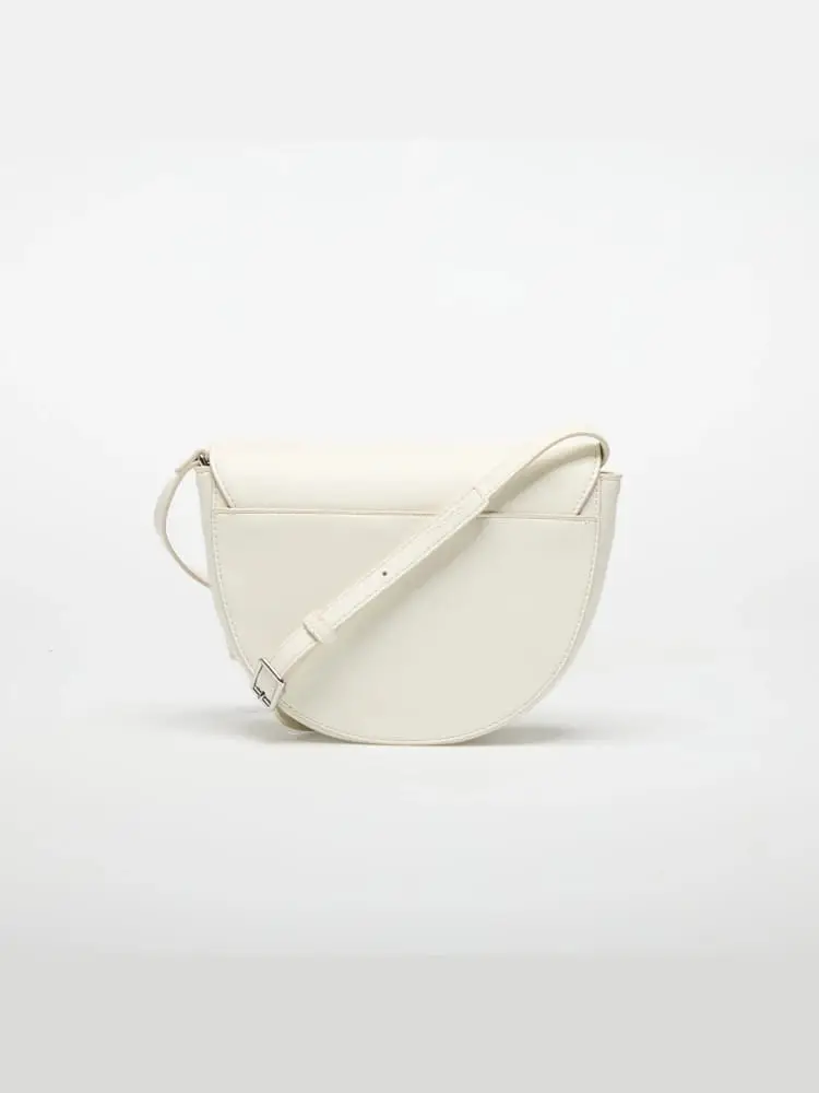 borsa bianca donna con logo miniatura 2