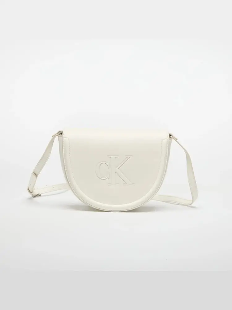 borsa bianca donna con logo