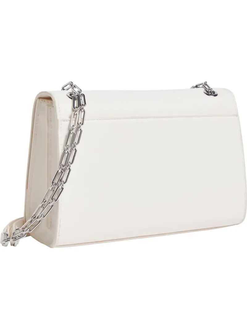 Calvin Klein borsa bianca donna in ecopelle con tracolla logo sul davanti miniatura 2