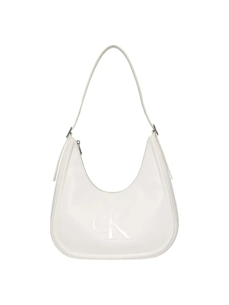 borsa bianca donna maxi logo