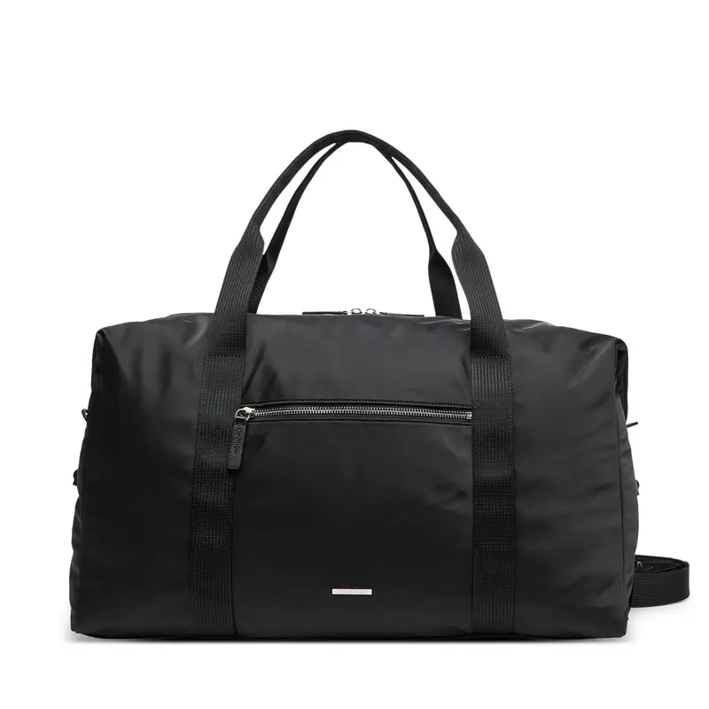 Borsa Calvin Klein Sleek Nylon Weekender Bag LV04D3043G Nero