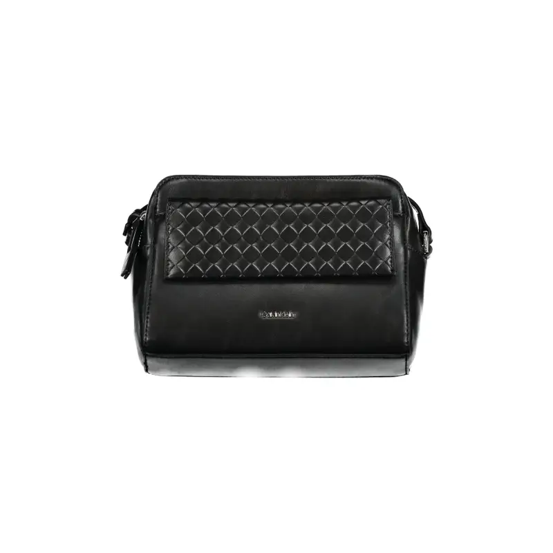 Borsa Donna a Tracolla Regolabile Nera con Zip e Magnete Nero