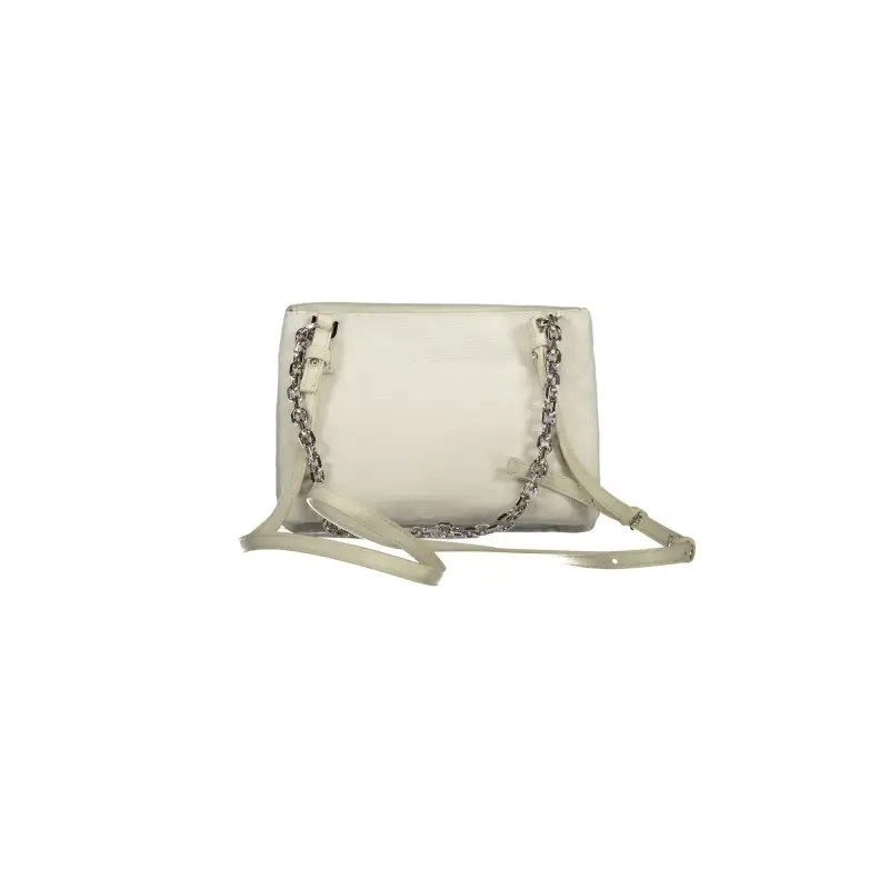 Borsa Donna Beige con Manico in Catena e Tracolla Removibile Beige miniatura 2