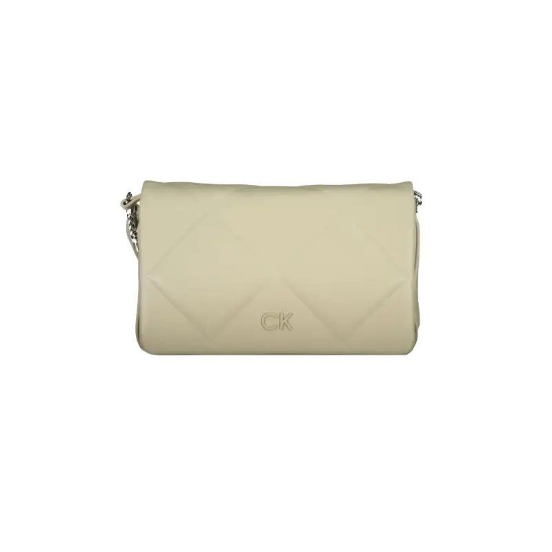 Borsa Donna Beige con Tracolla Regolabile e Dettagli a Contrasto Beige