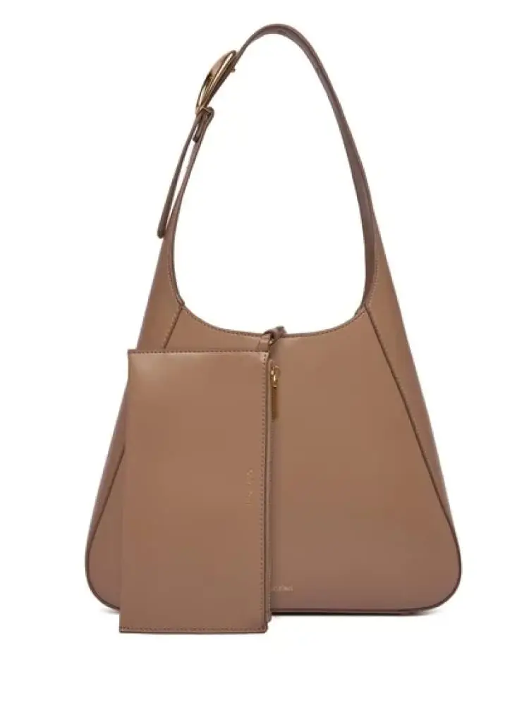 borsa donna hardware beige in similpelle con logo