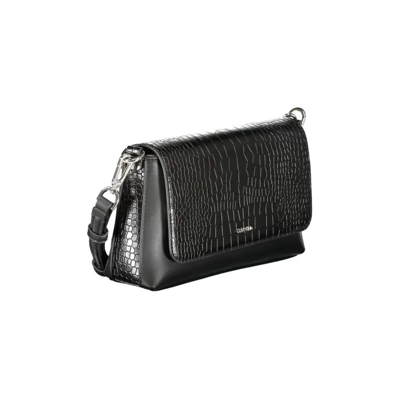 Borsa Donna Nera a Spalla con Tracolla Removibile e Chiusura Automatica Nero miniatura 3