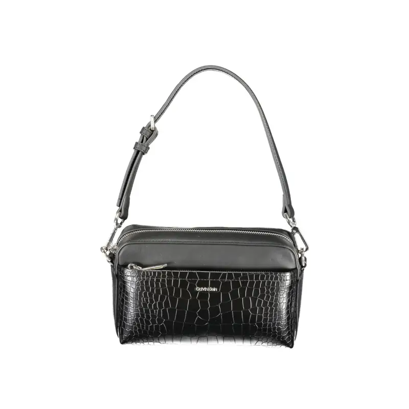 Borsa Donna Nera a Spalla con Tracolla Removibile e Dettagli Eleganti Nero