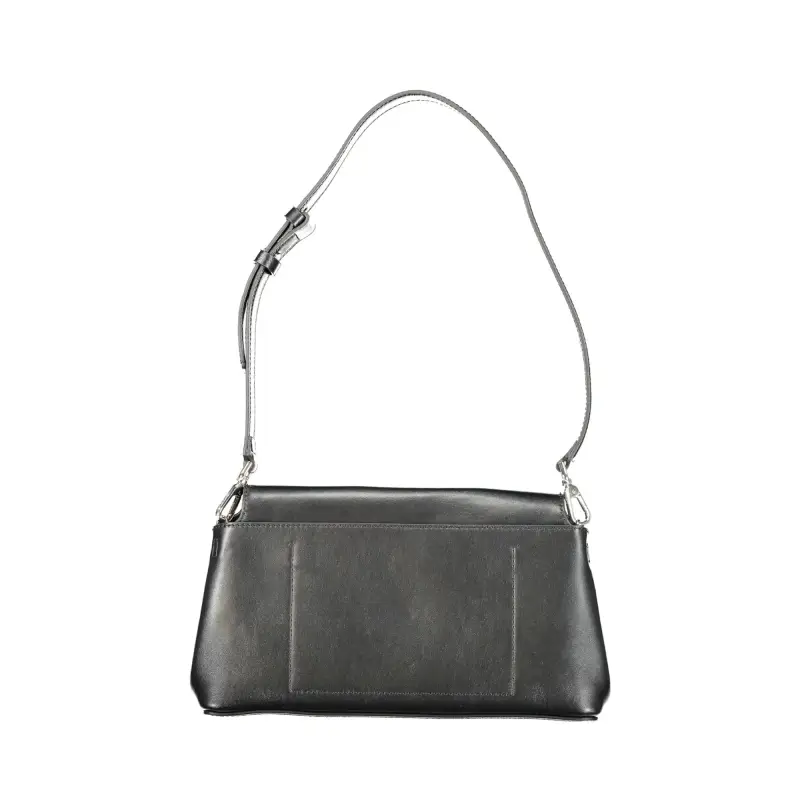 Borsa Donna Nera a Tracolla con Chiusura a Scatto Nero miniatura 2