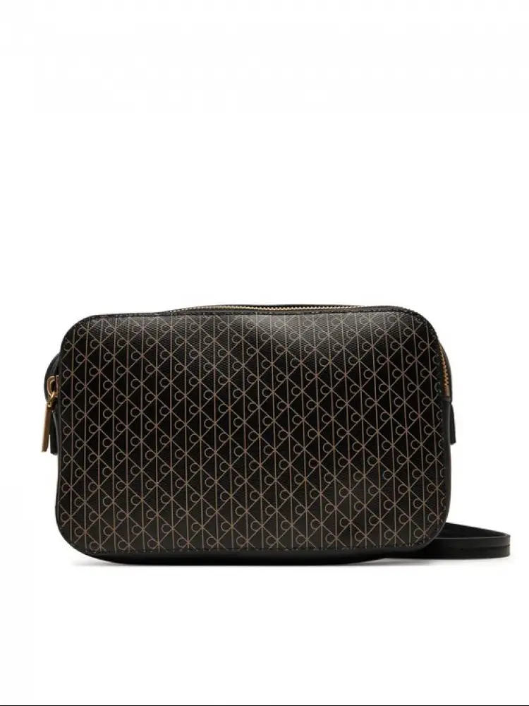 borsa emblem camera bag in ecopelle stampa logo