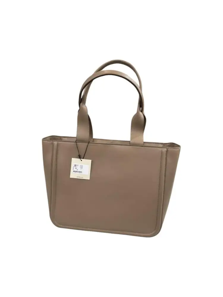 borsa marrone donna con logo miniatura 2