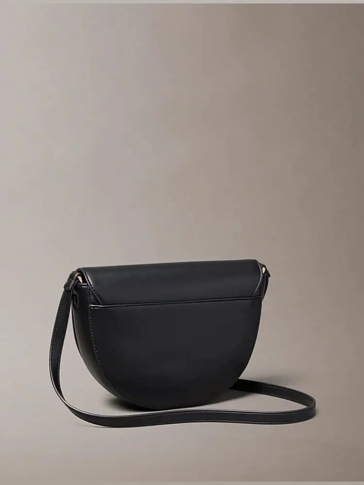 borsa nera donna logo sul davanti miniatura 2