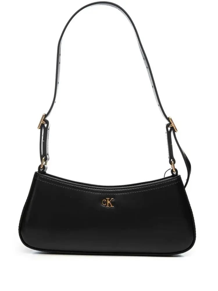 borsa nera donna mini logo