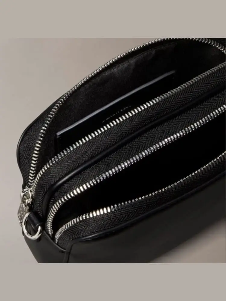 borsa nera donna mini logo miniatura 3