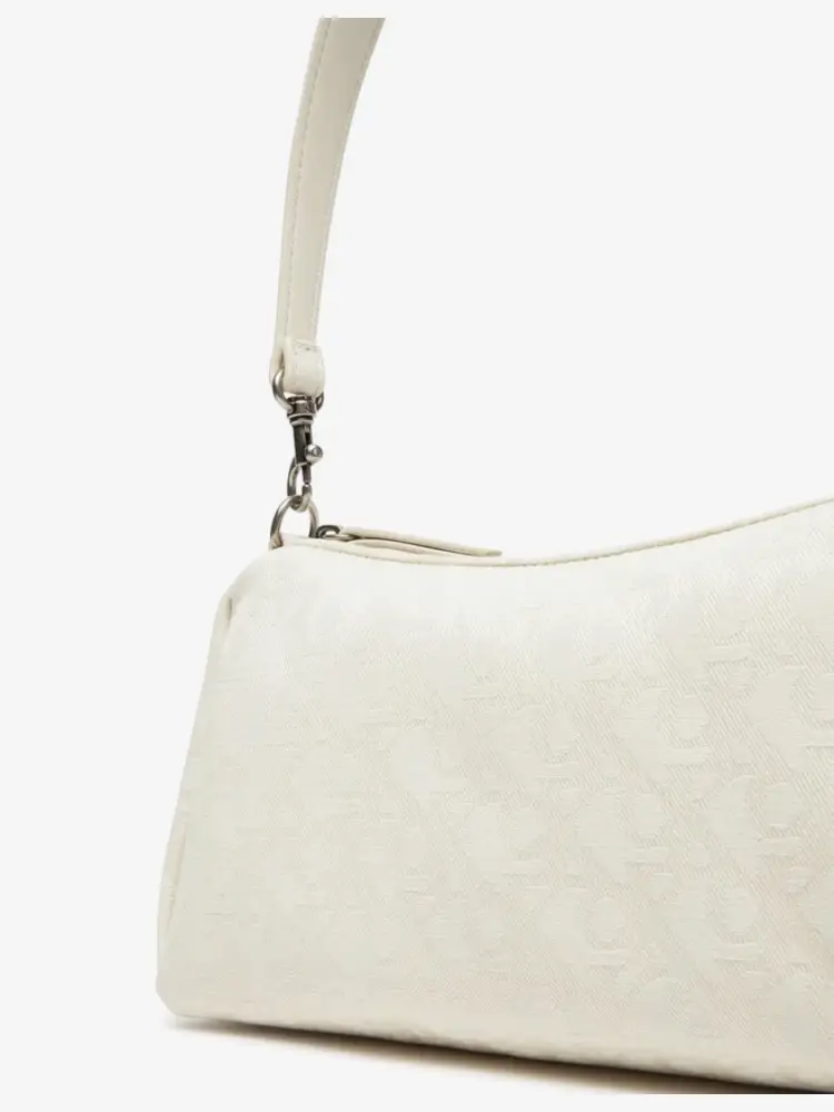 borsa panna donna in tessuto con tracolla logo monogram all over miniatura 3