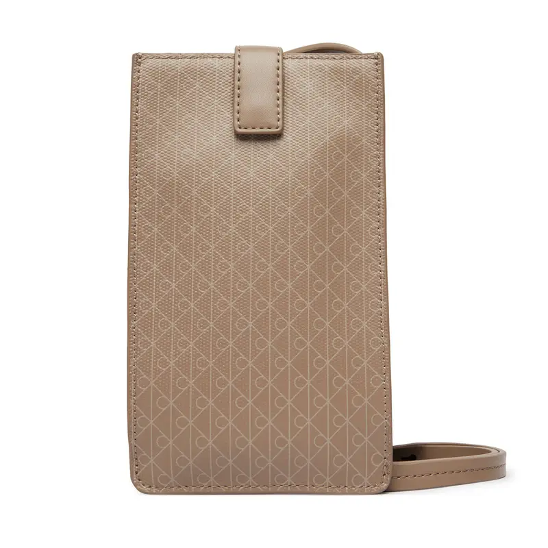 Borsa porta telefono Calvin Klein Emblem Aop Phone Crossbody LV04F1115G Marrone