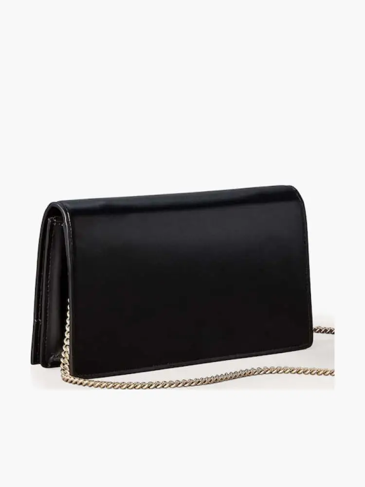 borsa portafoglio nero donna con logo miniatura 2