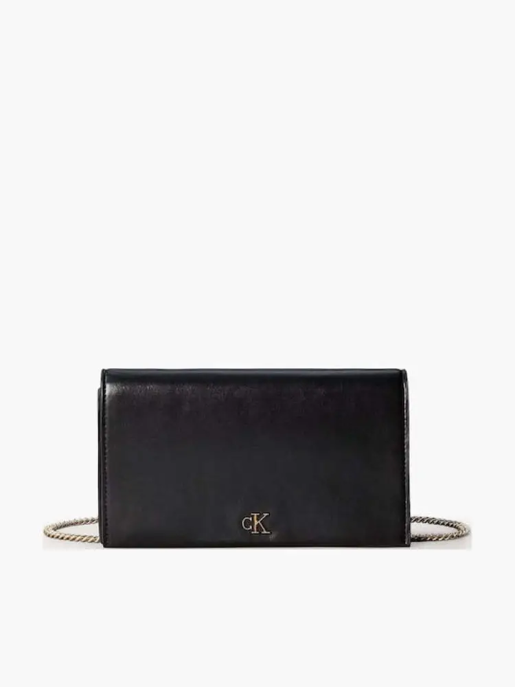 borsa portafoglio nero donna con logo