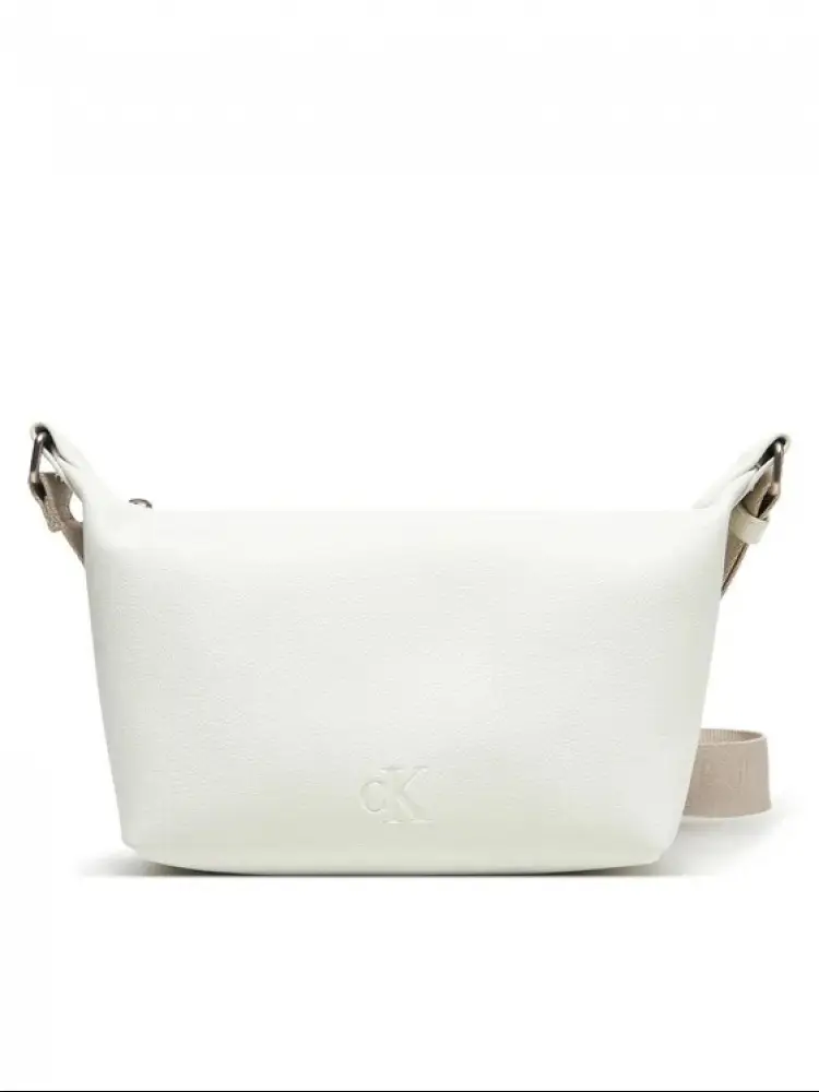 borsa shoulder in ecopelle bianca con tracolla logata