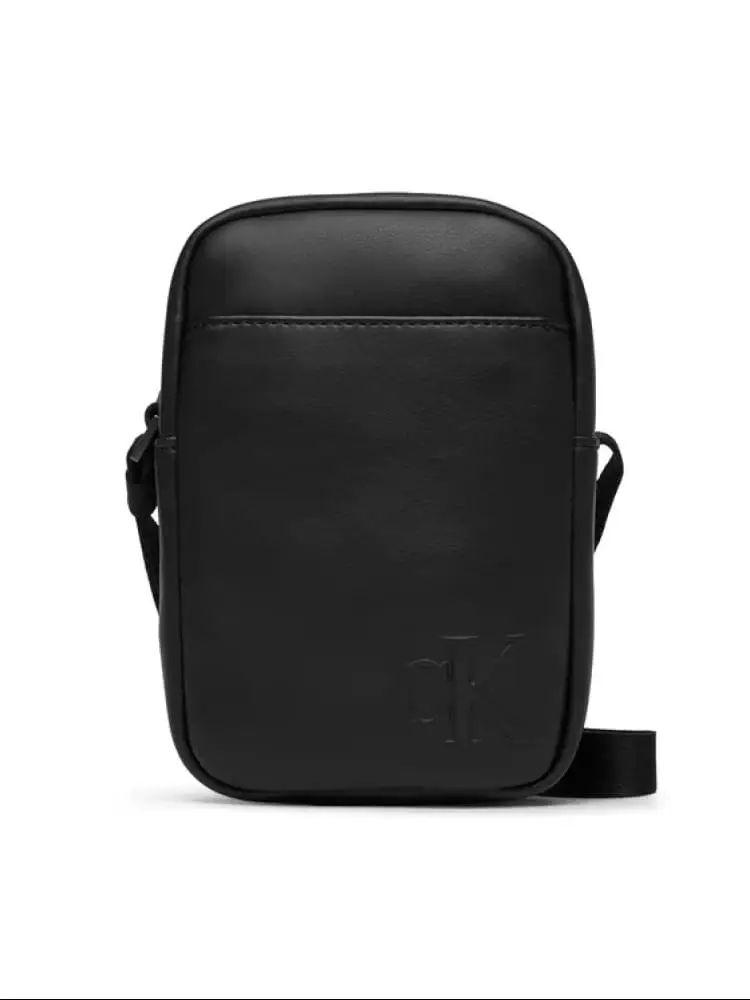 borsa tracolla uomo reporter in ecopelle nero