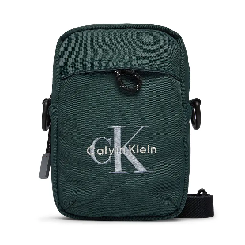 Borsellino Calvin Klein Bold Logo Nylon Slim Reporter LV04D3231G Verde