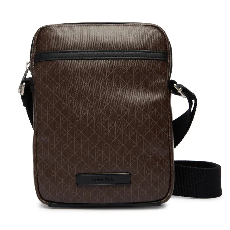 Borsellino Calvin Klein Emblem Aop Coated Slim Reporter LV04D3334G Marrone